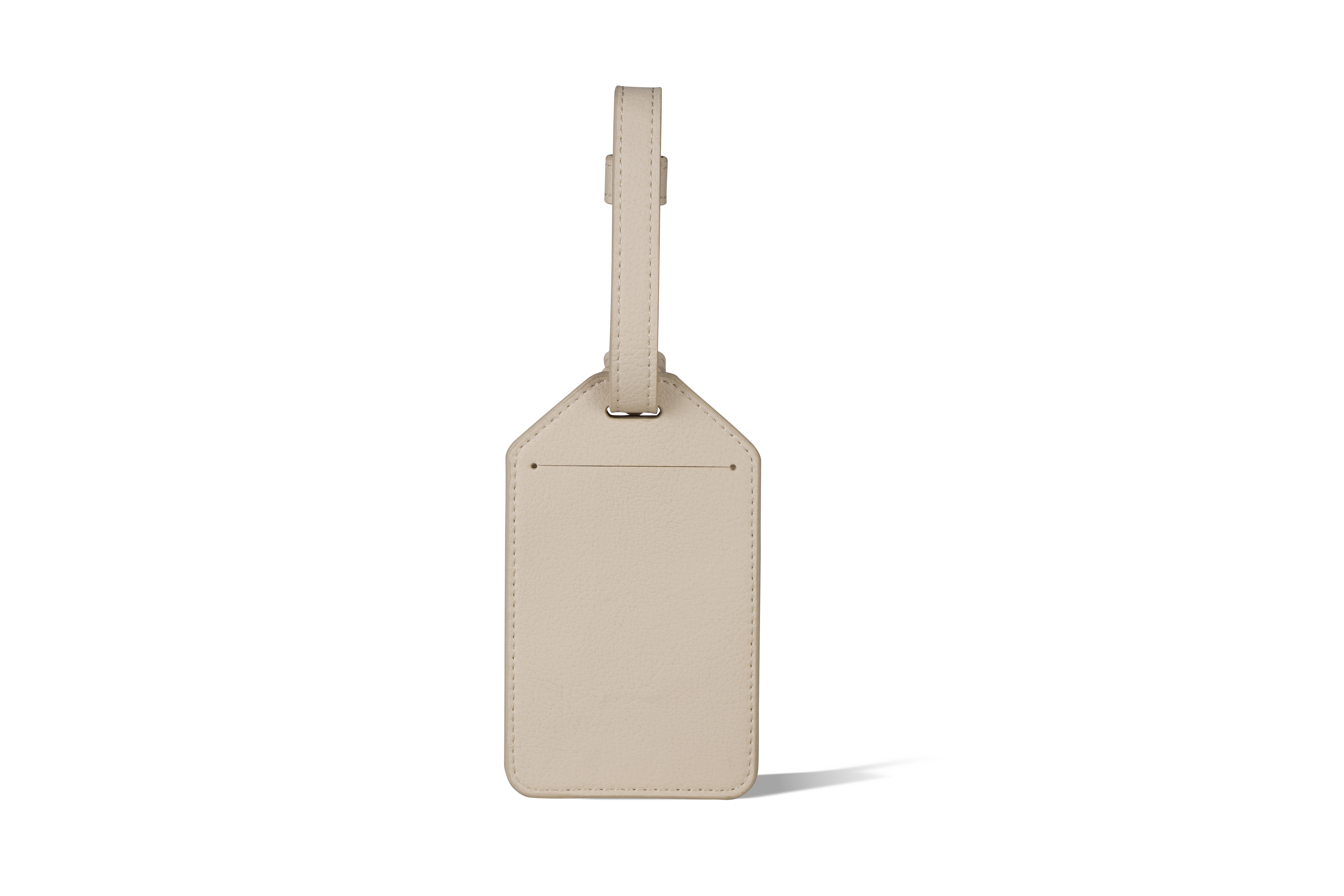 Luggage Tag from SEREGO with AirTag compartment and QR Contact card in beige color