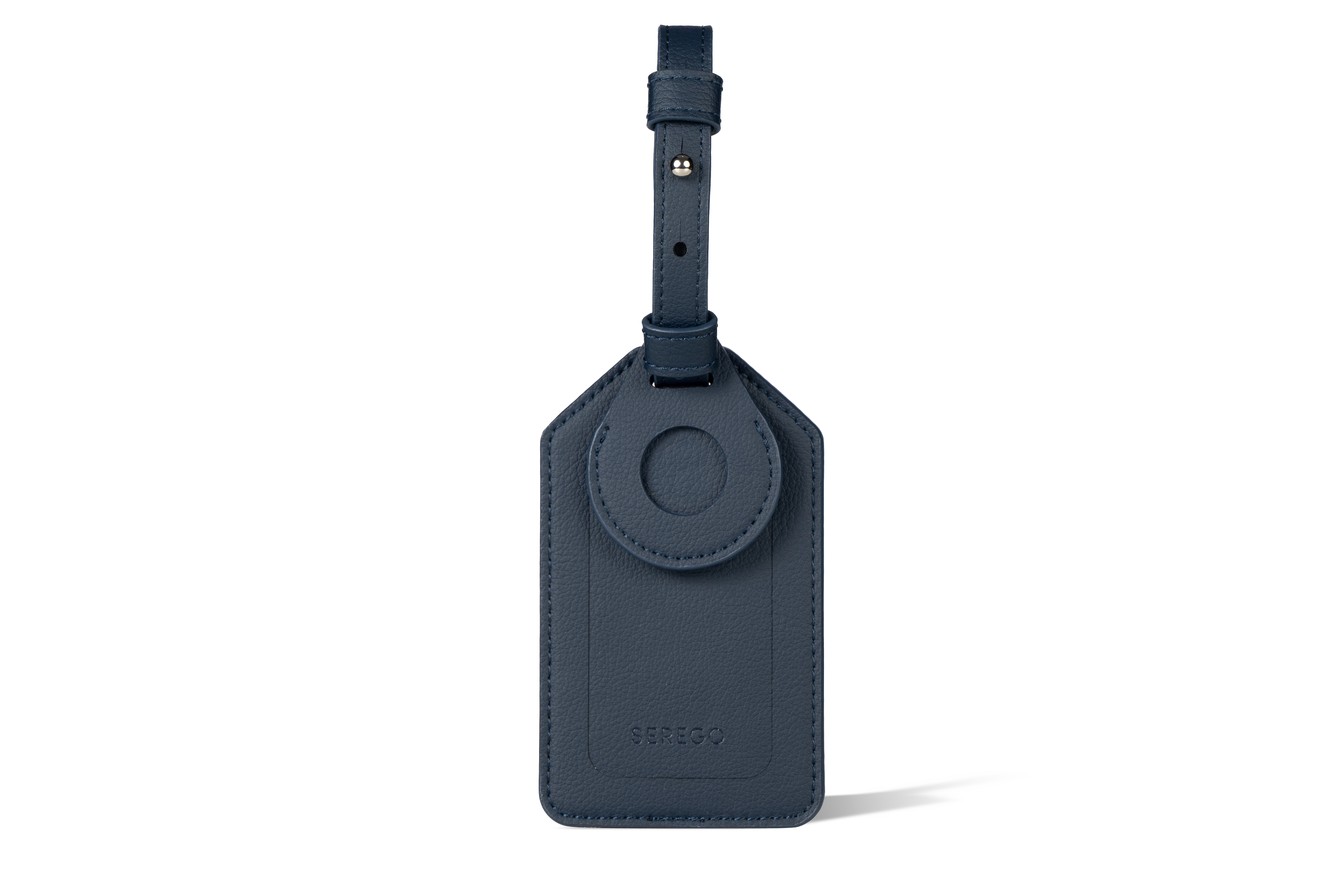 AirTag bagagelabel marineblauw van SEREGO met initialen bedrukken