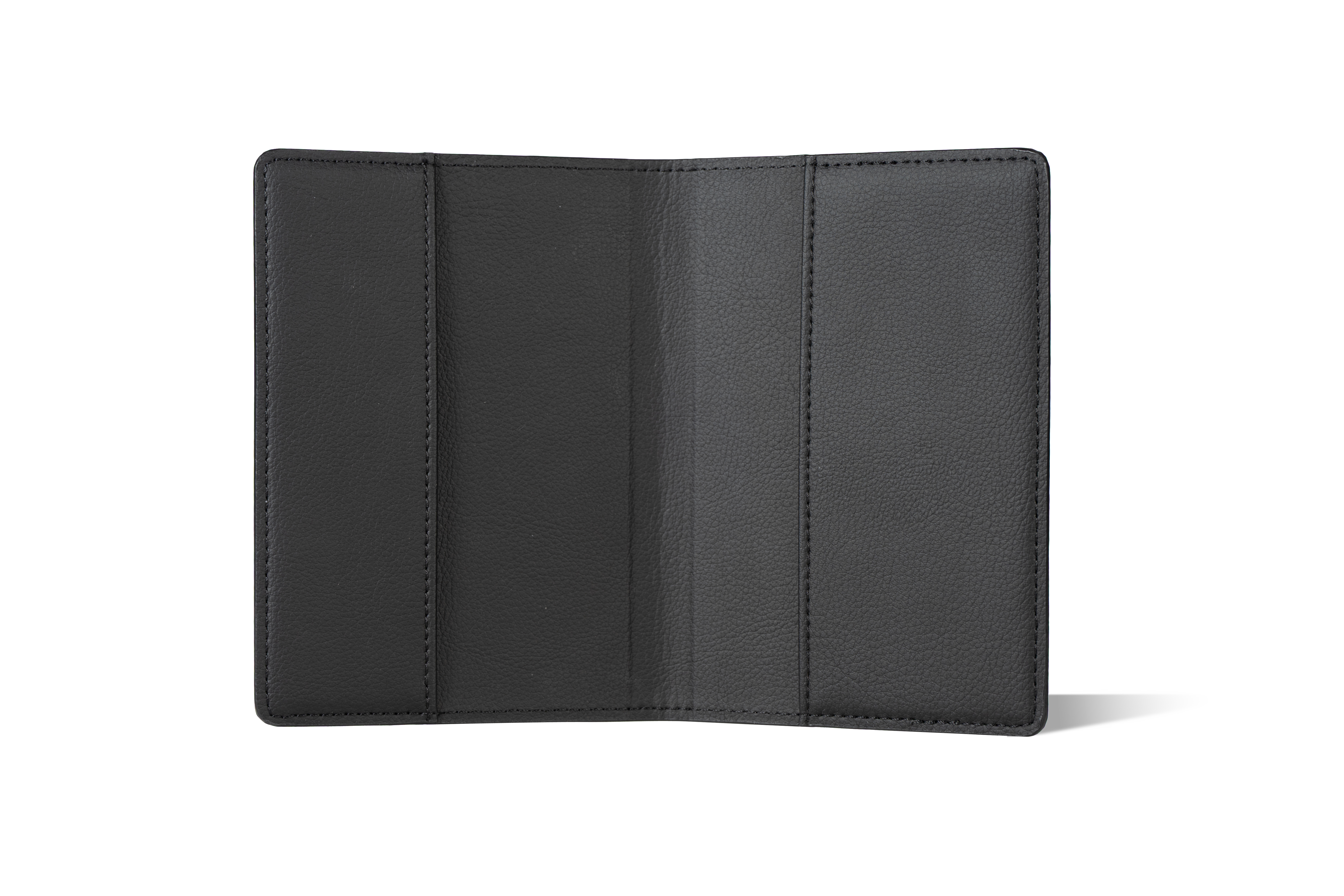Passport Cover in Black from SEREGO made from Italian Wine Leather